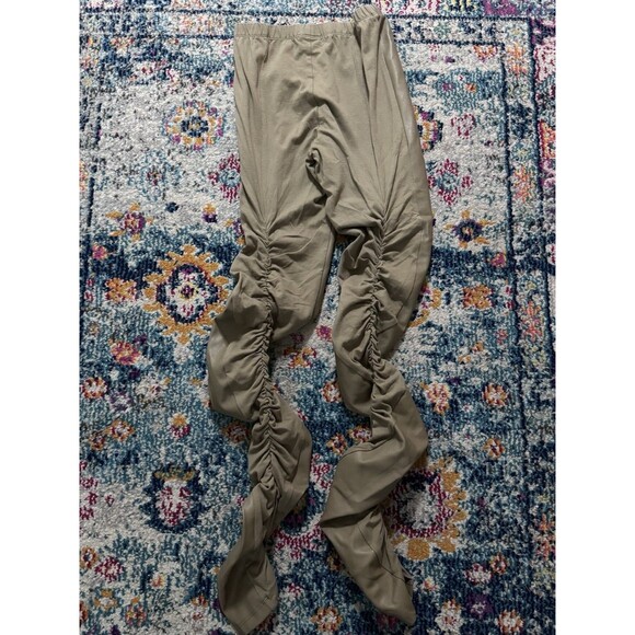 Planet by Lauren G Tan Scrunch Leggings One Size - Picture 3 of 8